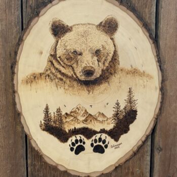 Bear Pyrography