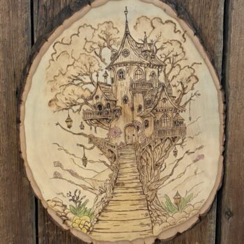 Tree House Pyrography
