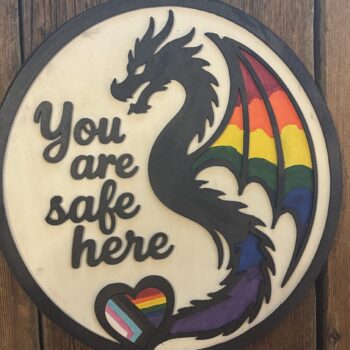 You are safe door sign